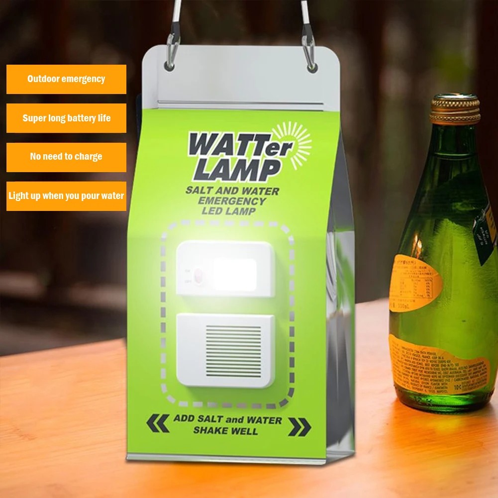 Salt and Water-Powered Emergency LED Lamp | مصباح ليد للطوارئ يعمل بالملح والمياه