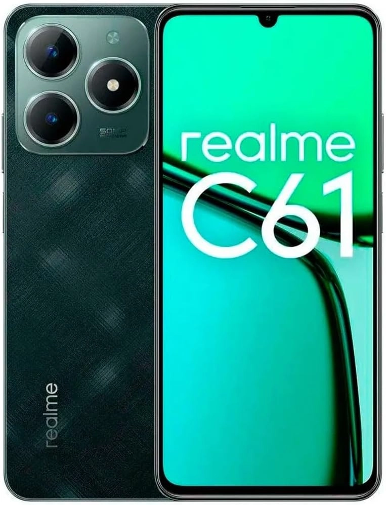 ريلمي موبايل C61 بشريحتين اتصال ، ذاكرة رام 6 جيجابايت 256 جيجابايت الجيل الرابع - اخضر داكن