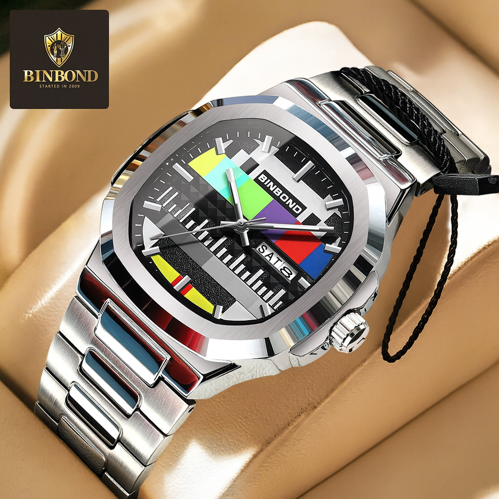 🕰️ ساعة رجالية BINBOND – تصميم كلاسيكي أنيق مع لمسة حديثة