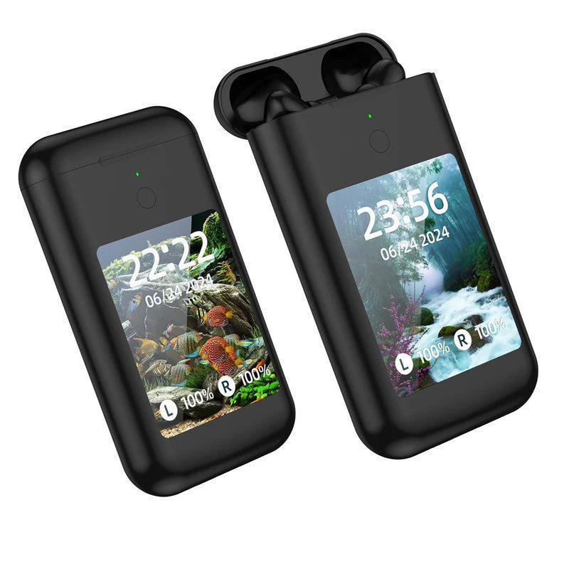 سماعات بلوتوث 4 في 1 مع شاشة لمس وباور بنك 8000mAh