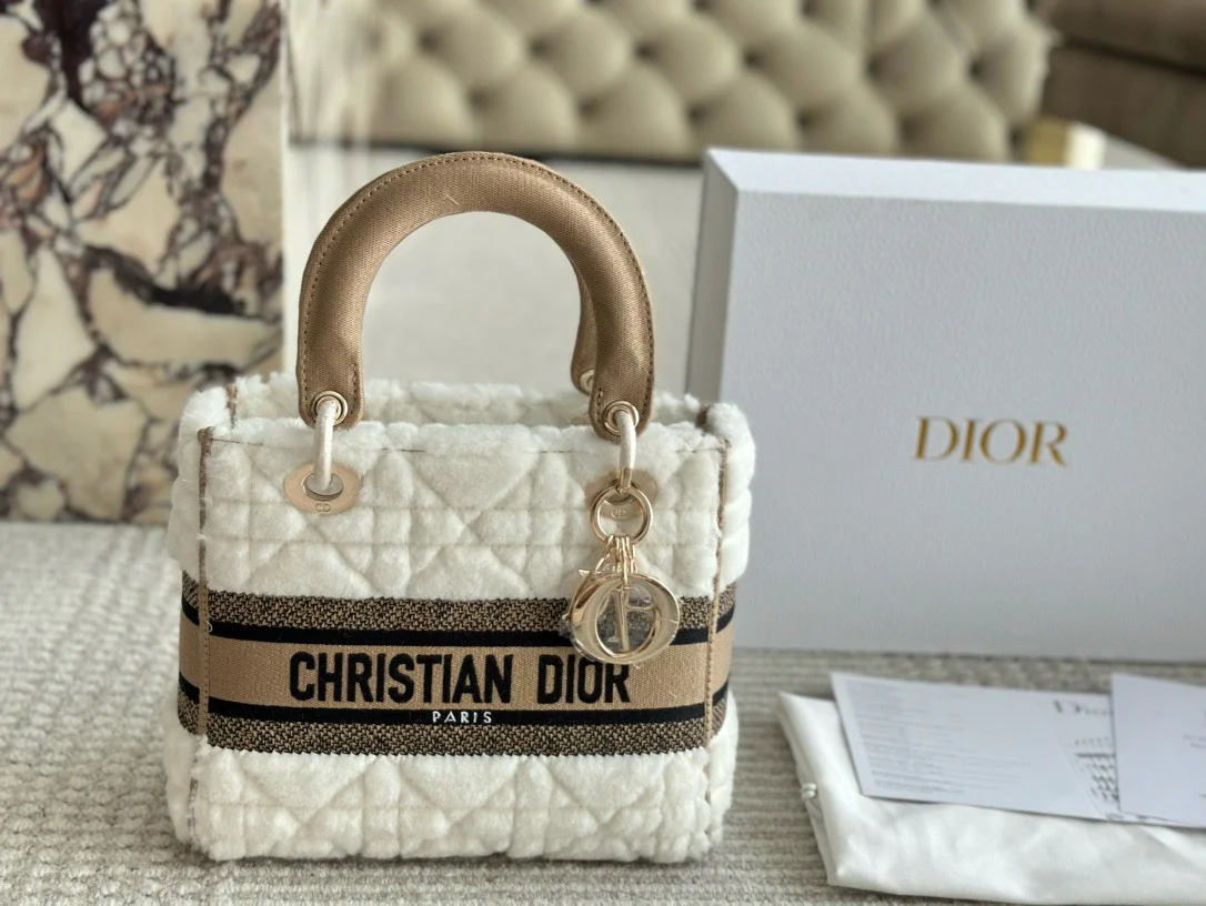 Dior Medium Lady Dior Bag / 9.5 x 8.5 x 4.5 inches