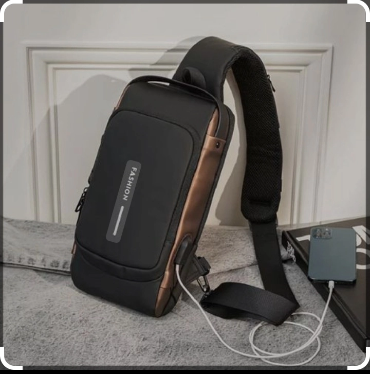 New USB Charging Anti-theft Chest Bag | USB حقيبة صدر إصدار جديد، مضادة للسرقة مع منفذ شحن