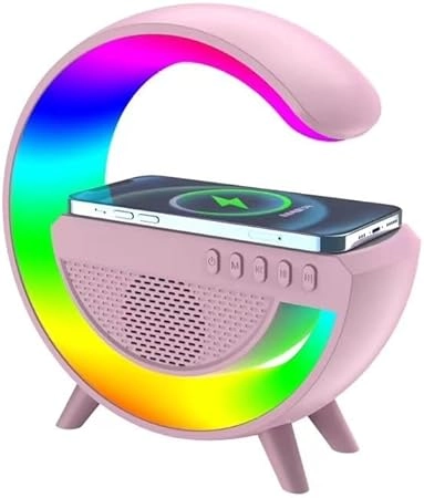 led wireless charging speakerمكبر صوت مع ليد للشحن اللاسلكي