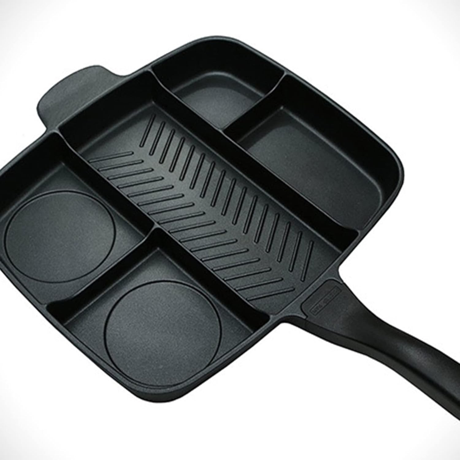 5 en 1 Multi Section Friteuse Poêle Anti adhésive Grill Four BBQ Plaque à Induction