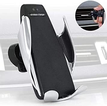 Premium Automatic Clamping Wireless Car Charger حامل الهاتف المحمول الذكي مع خاصية الشحن اللاسلكي