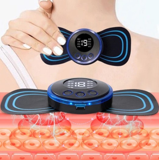 LCD Display Electric EMS Massager/جهاز تدليك صغير متعدد الوظائف