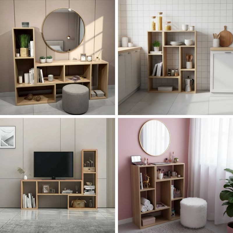 حلول تخزين ذكية تتأقلم مع كل زاوية! احصلي على مجموعتين (قطعتين) من الرفوف القابلة للتشكيل بـ 599 درهم!