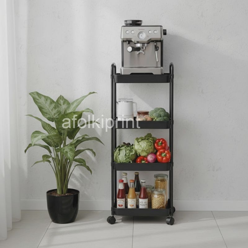 4 طوابق تخزين تتحرك بسهولة لتنظيم كل غرفة في منزلك