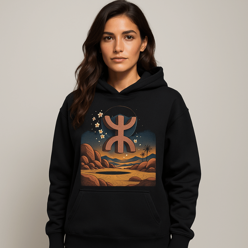 Granite Amazigh Oversize Hoodie ( Femme )