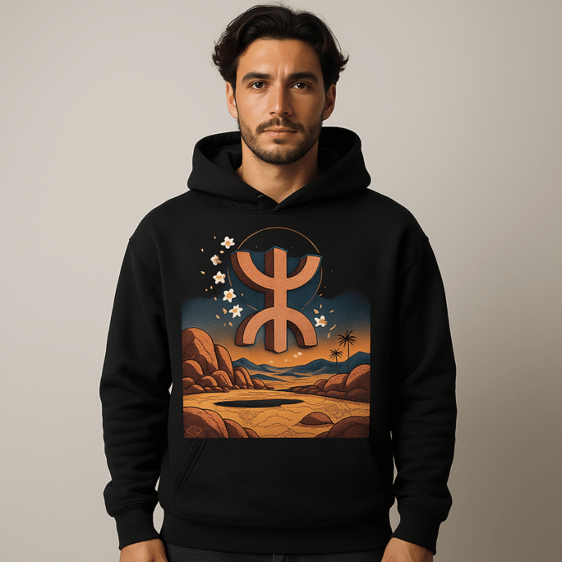 Granite Amazigh Oversize Hoodie ( Homme )