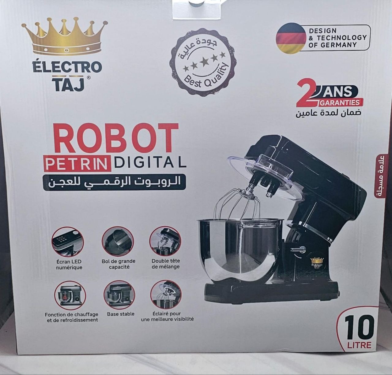 خلاط "ÉLECTRO TAJ" الرقمي (ROBOT PETRIN DIGITAL) سعة 10 لتر