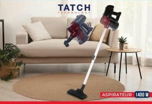 مكنسة كهربائية "TATCH Technology" 2 في 1: قوة 1400 واط لتنظيف فعال وسهل