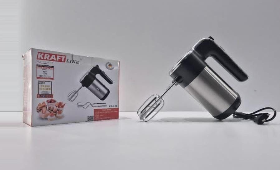 خلاط يدوي كهربائي KraftLine KS-622 متعدد السرعات مع ملحقات