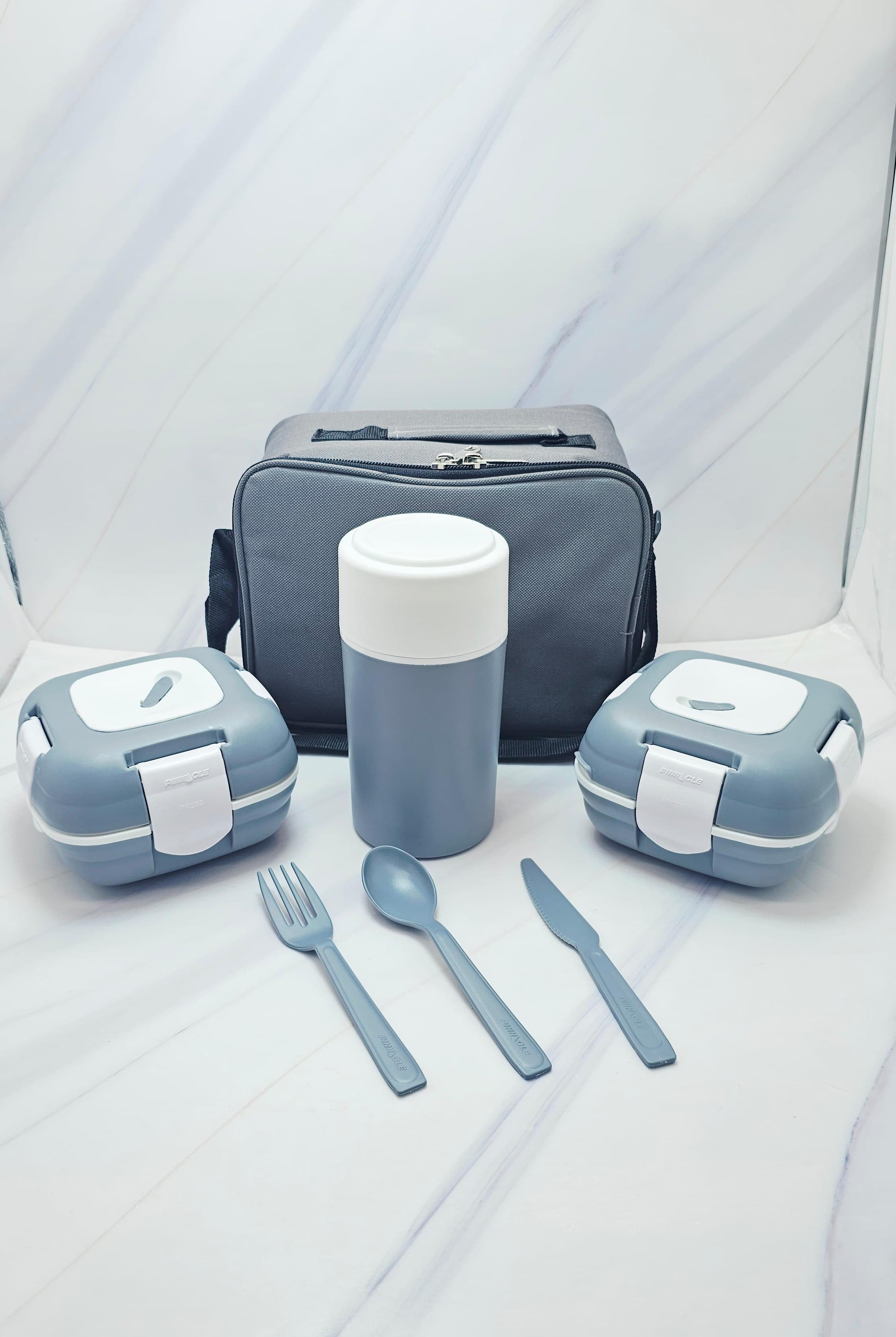 طقم LUNCH BOX  حقيبة غداء حراري متكامل