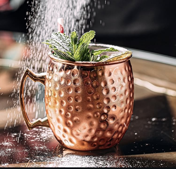 كوب (كأس) نحاسي (Moscow Mule Mug) غراف من النحاس