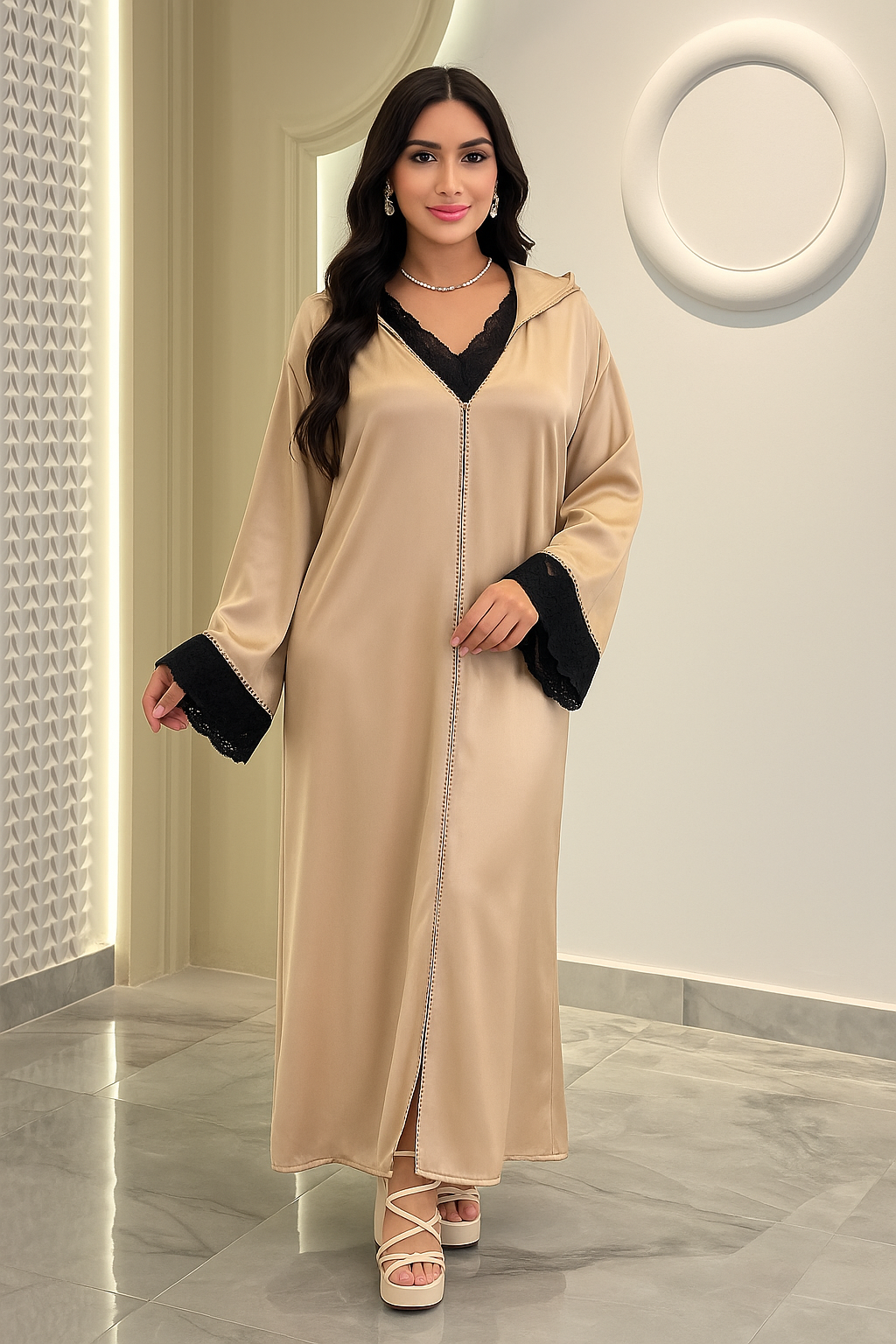 Djellaba Moderne Femme – Fait Main au Maroc