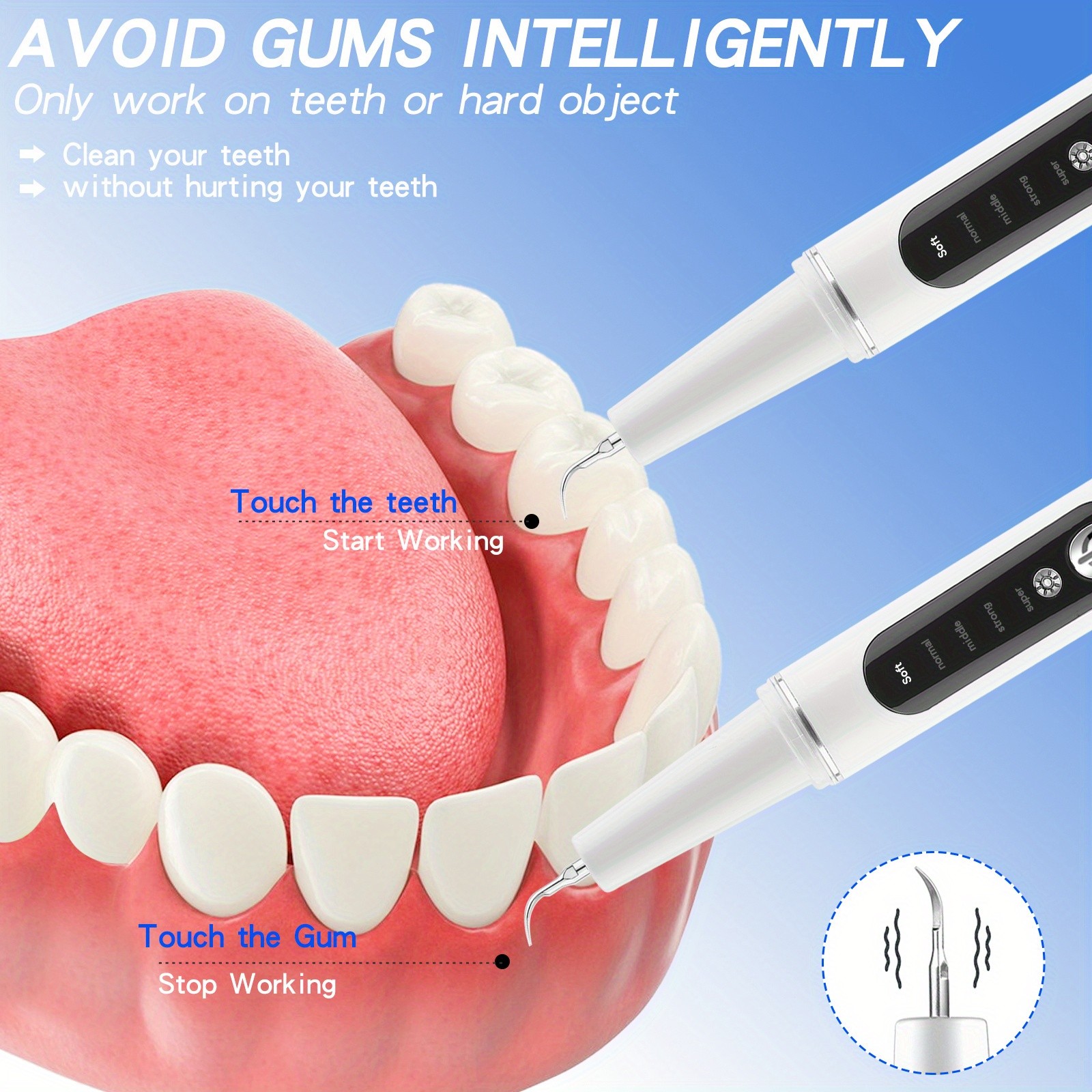 5-in-1 Electric Tartar Teeth Cleaner with 3 Replacement Heads