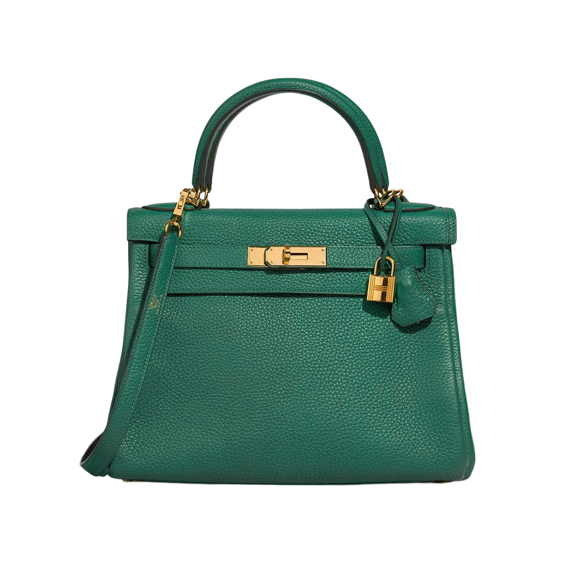 HERMES KELLY COURCHEVEL VERT VERTIGO