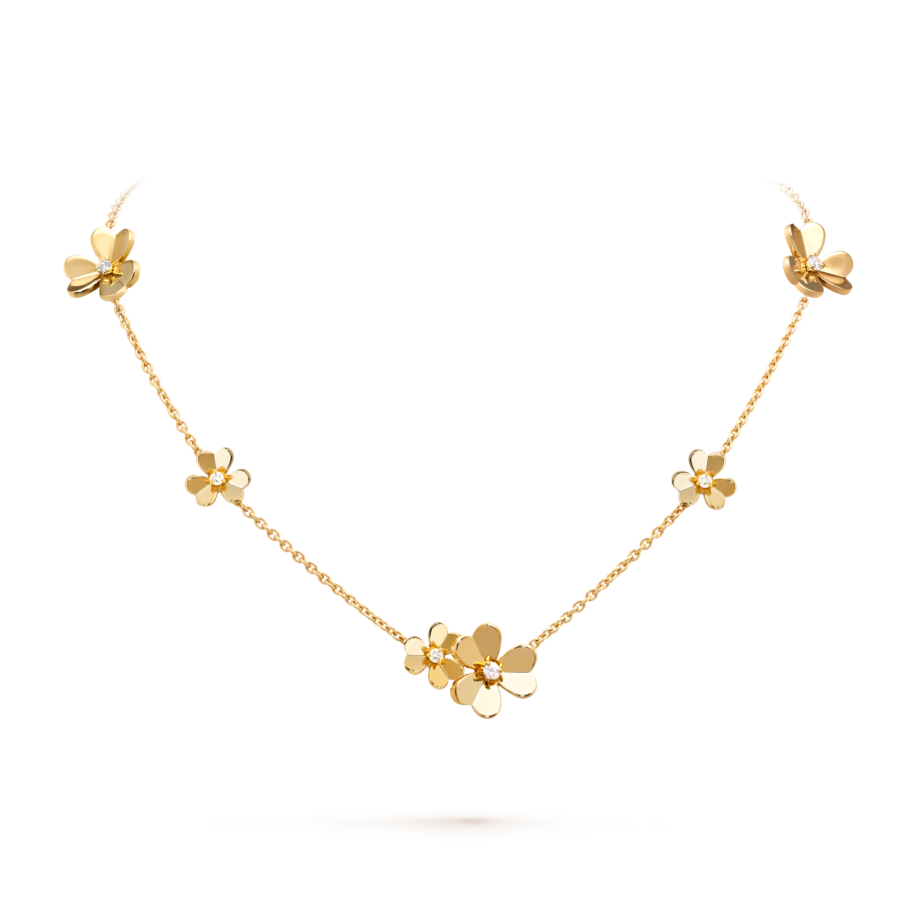 COLLIER FRIVOLE 9 FLEURS GOLD