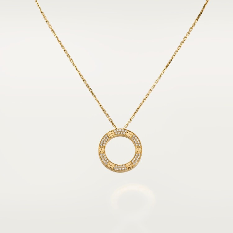 COLLIER CARTIER PENDENTIF LOVE PAVÉ GOLD