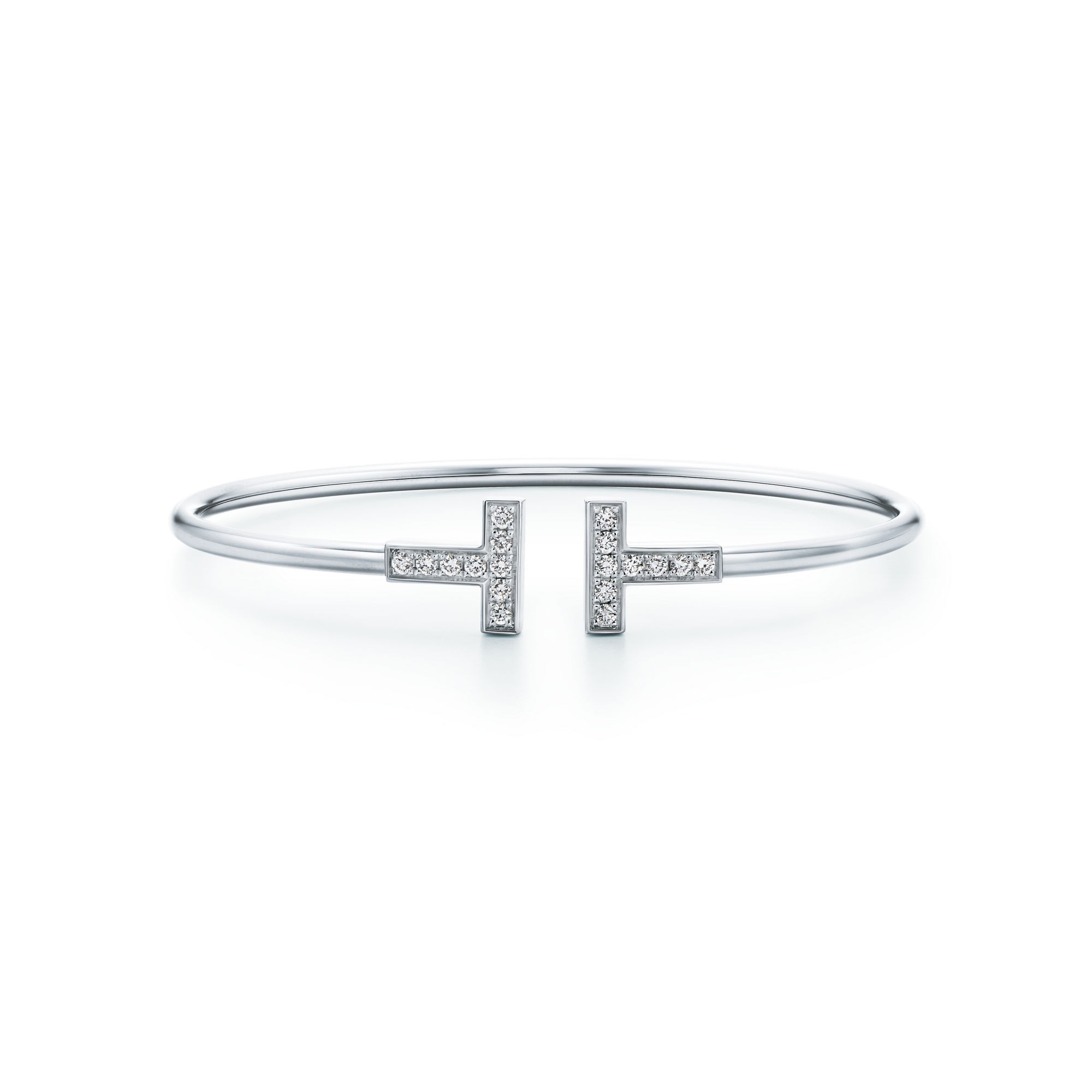 BRACELET TIFFANY T WIRE ORNÈ WHITE GOLD