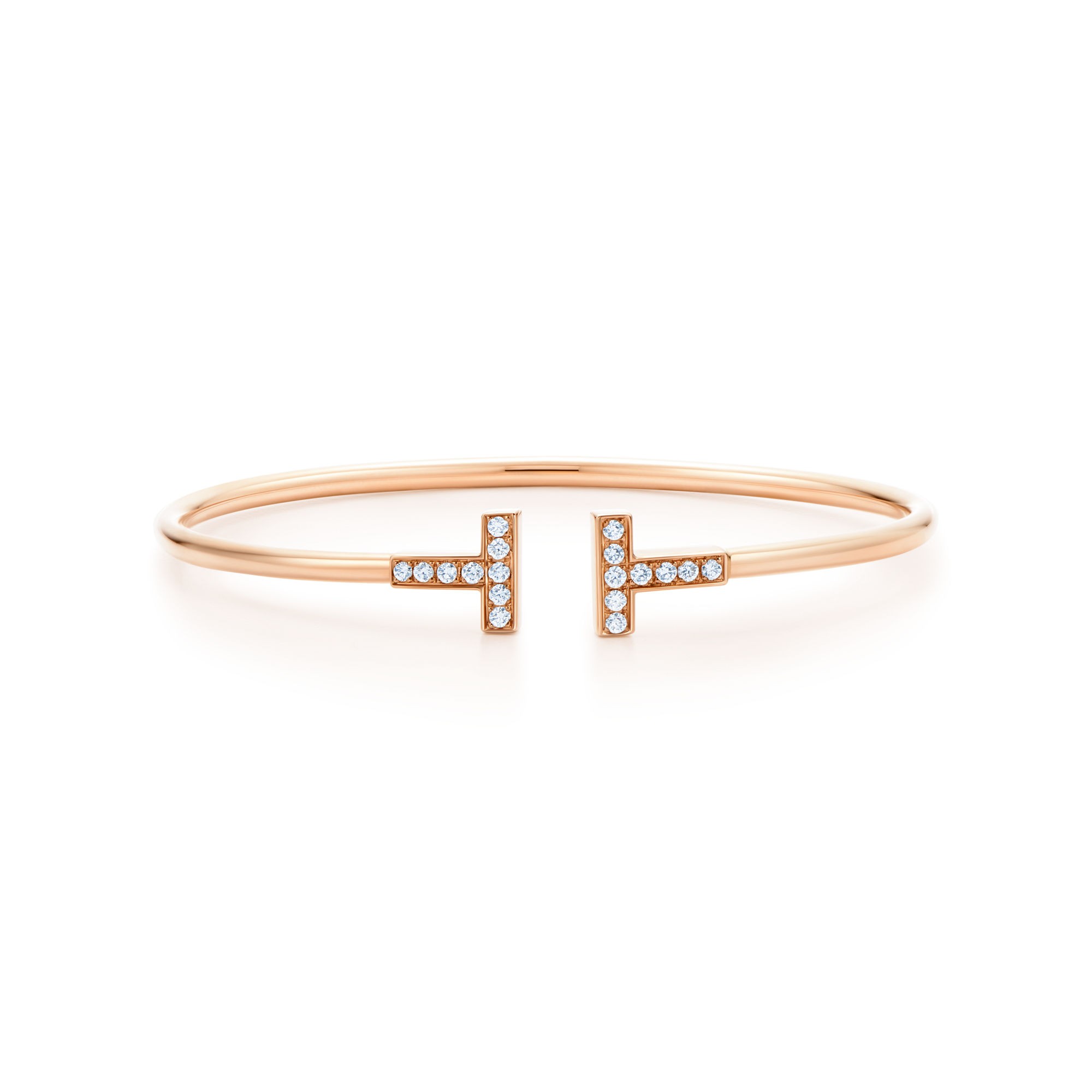 BRACELET TIFFANY T WIRE ORNÈ ROSE GOLD