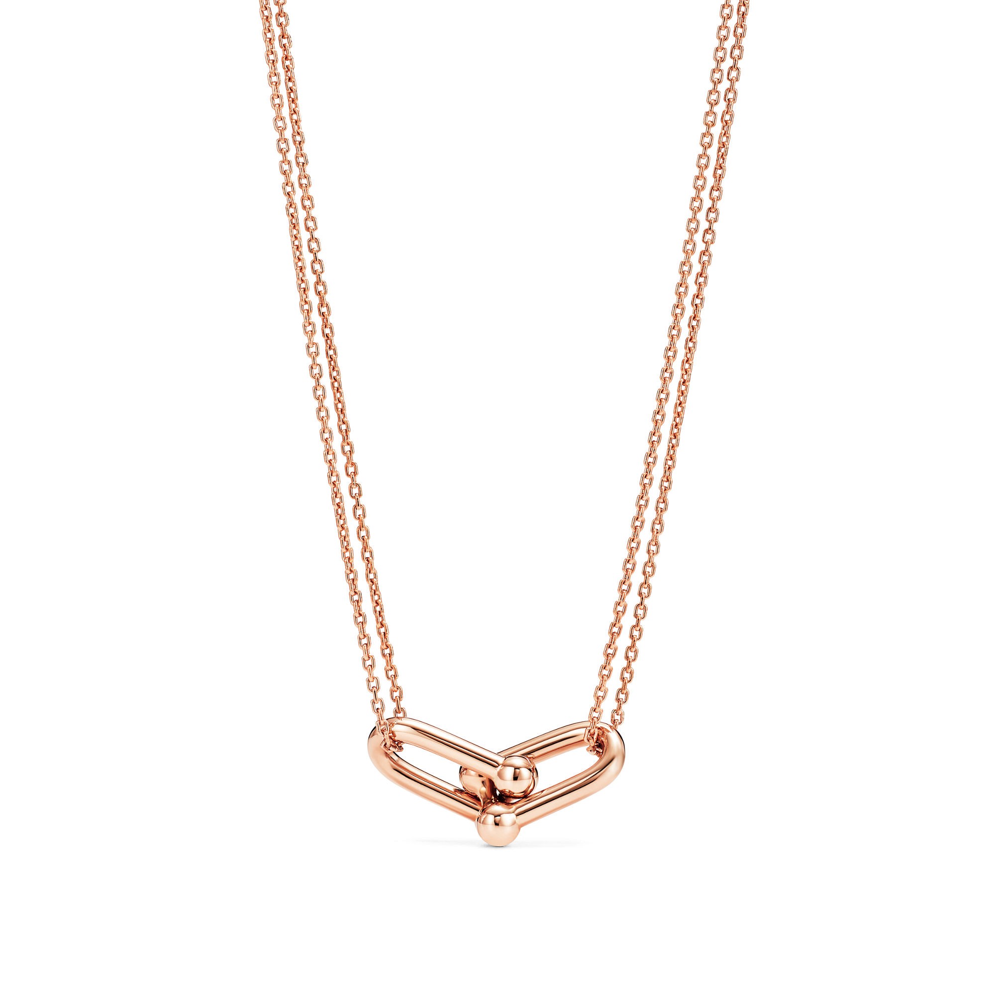 COLLIER TIFFANY HARDWEAR PENDETIF À MAILLONS ROSE GOLD
