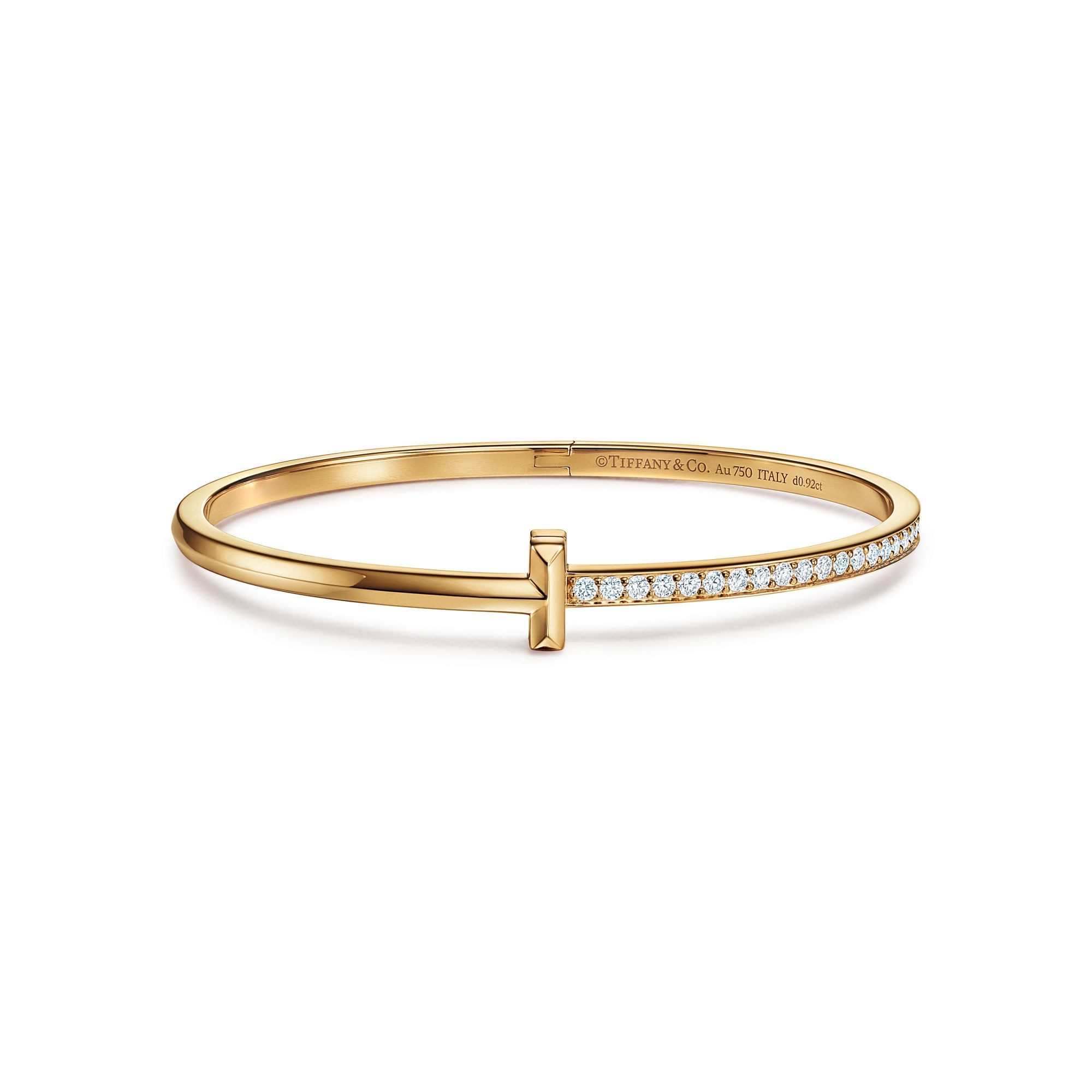BRACELET TIFFANY T JONC À CHARNIÈRE ÉTROITE GOLD