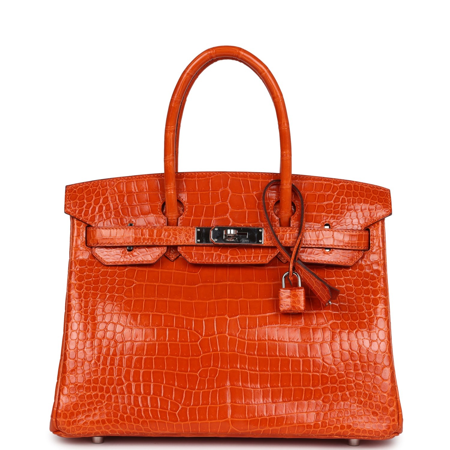 HERMES BIRKIN 35 CROCODILE POROSUSE ORANGE