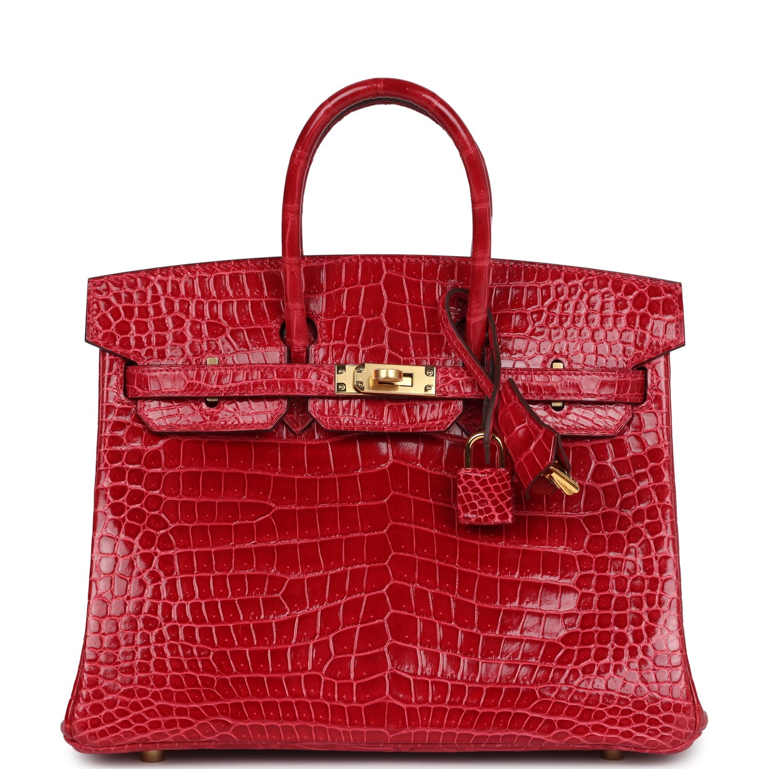 HERMES BIRKIN 35 CROCODILE POROSUSE ROUGE