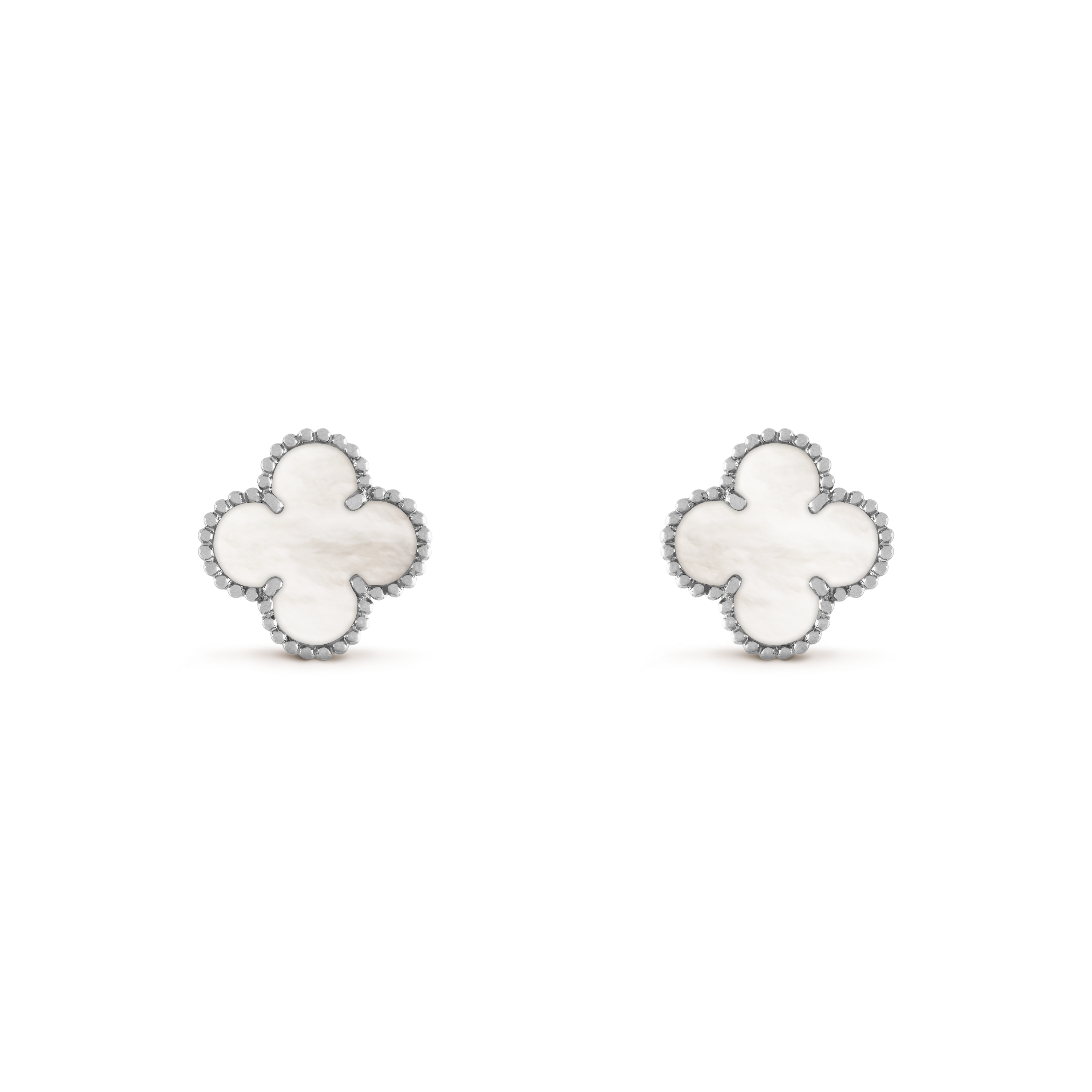 BOUCLE VAN CLEEF VINTAGE ALHAMBRA ARGENTE NACRE