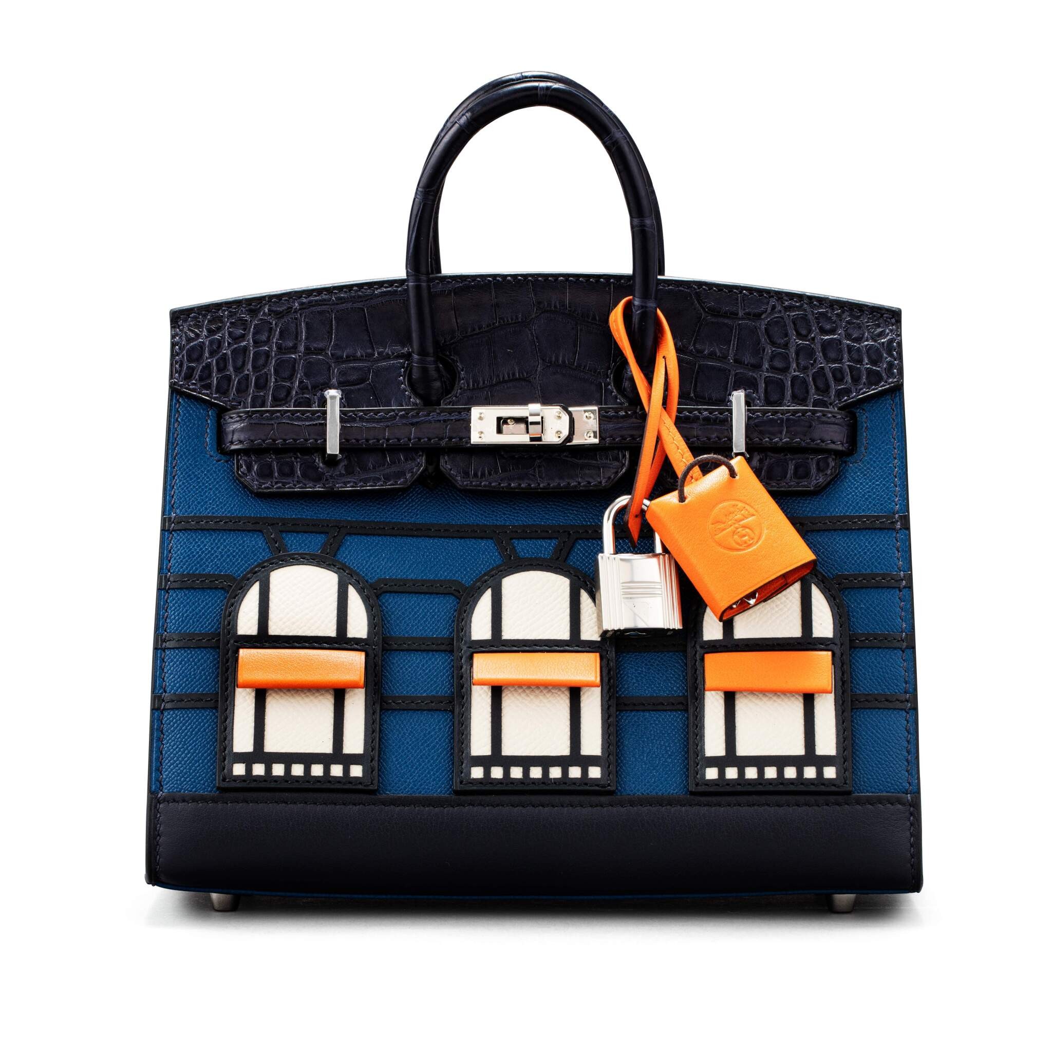 HERMES LIMITED EDITION BERKIN FAUBOURG SELLIER BLEU