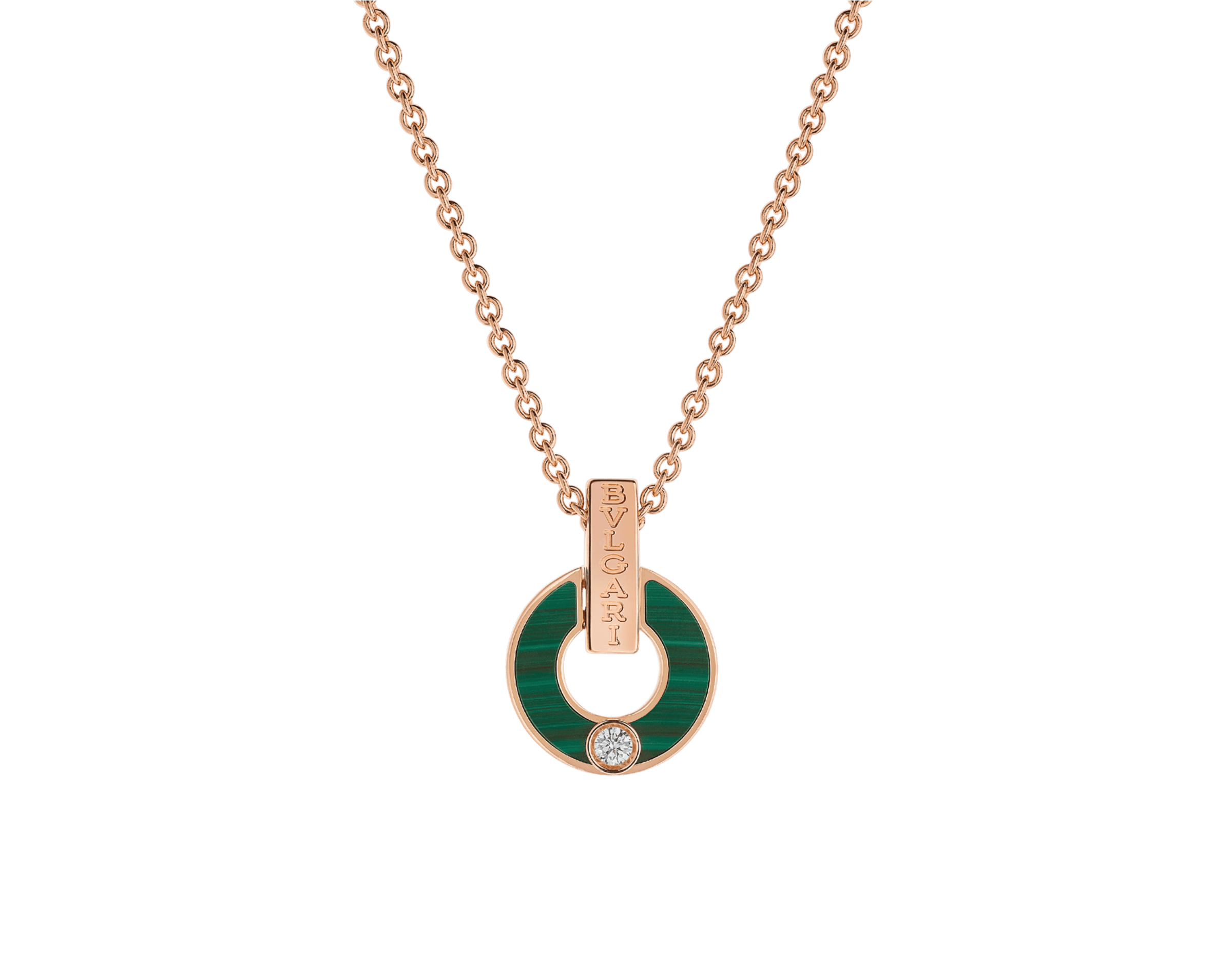 COLLIER BVLGARI BVLGARI VERT MALACHITE ROSE GOLD