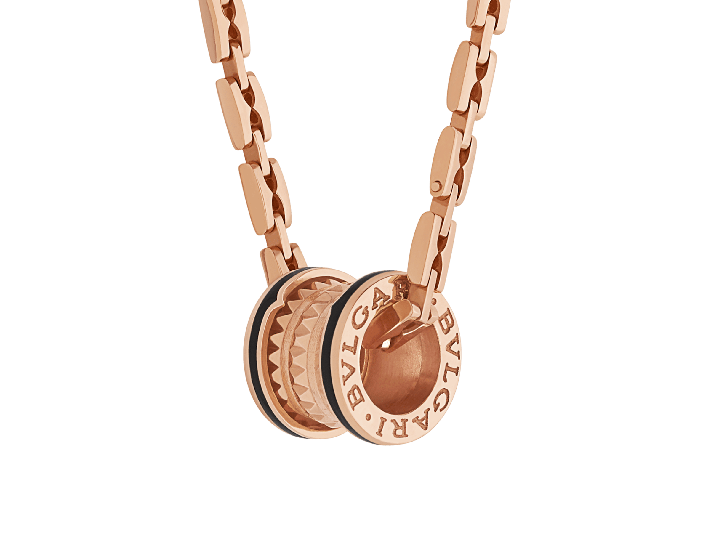 COLLIER BVLGARI B.ZERO SEMI CERAMIC NOIR ROSE GOLD