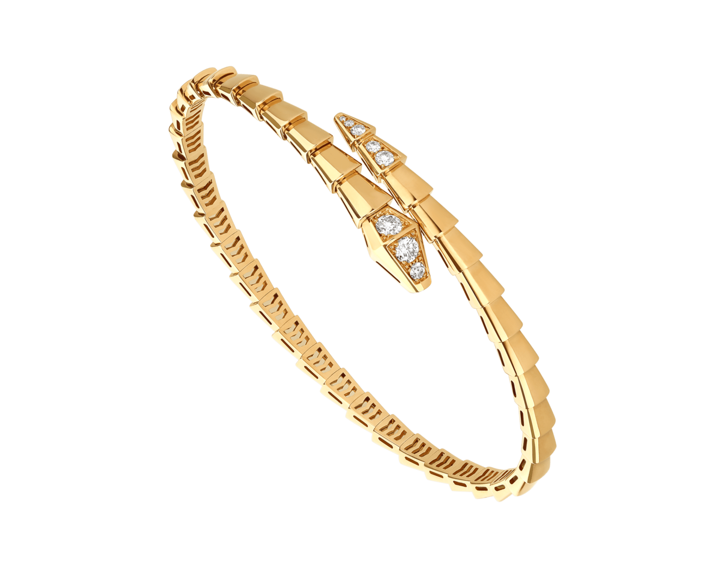 BRACELET BVLGARI SERPENTI SEMI DIAMONDS GOLD
