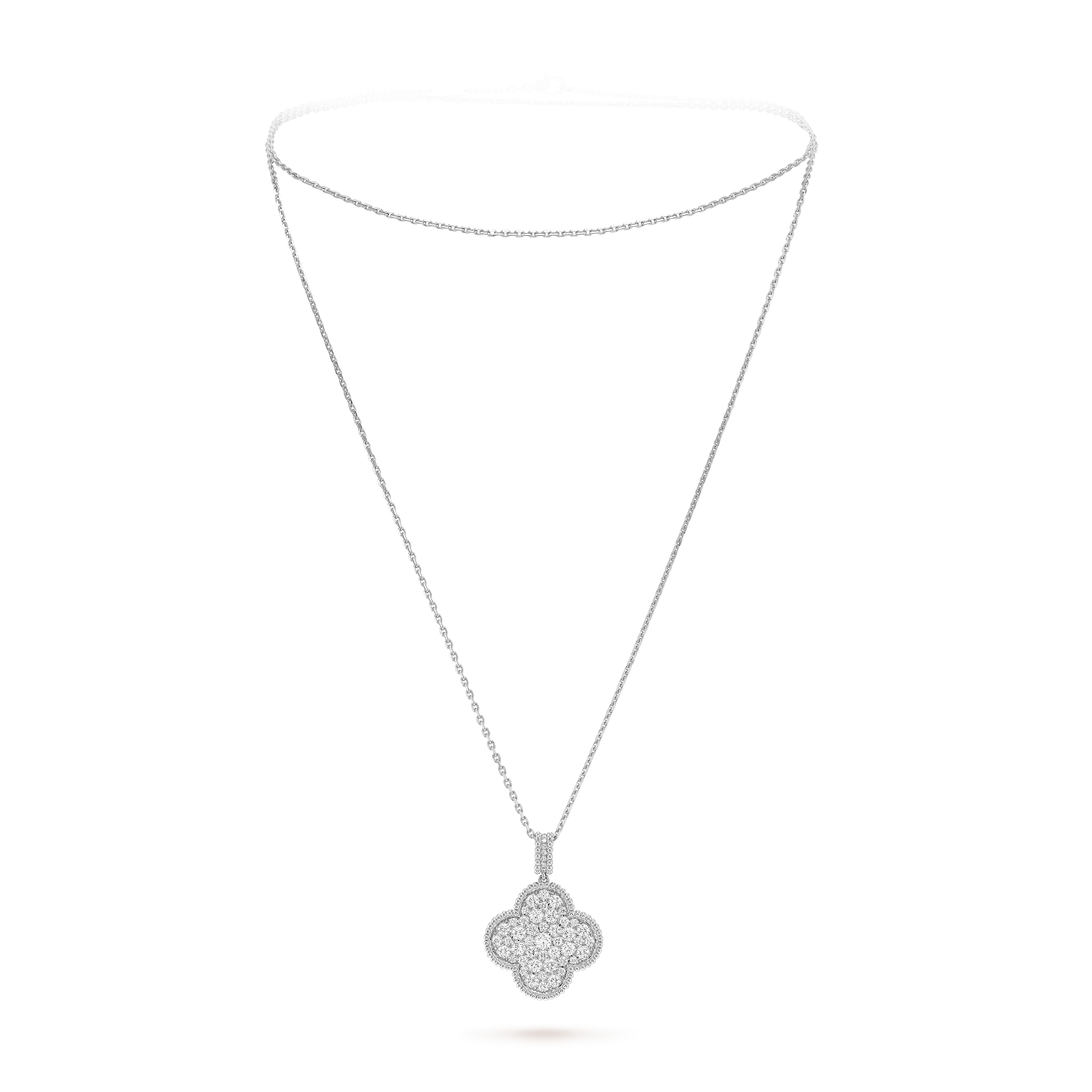 SAUTOIR VAN CLEEF MAGIC ALHAMBRA WHITE GOLD
