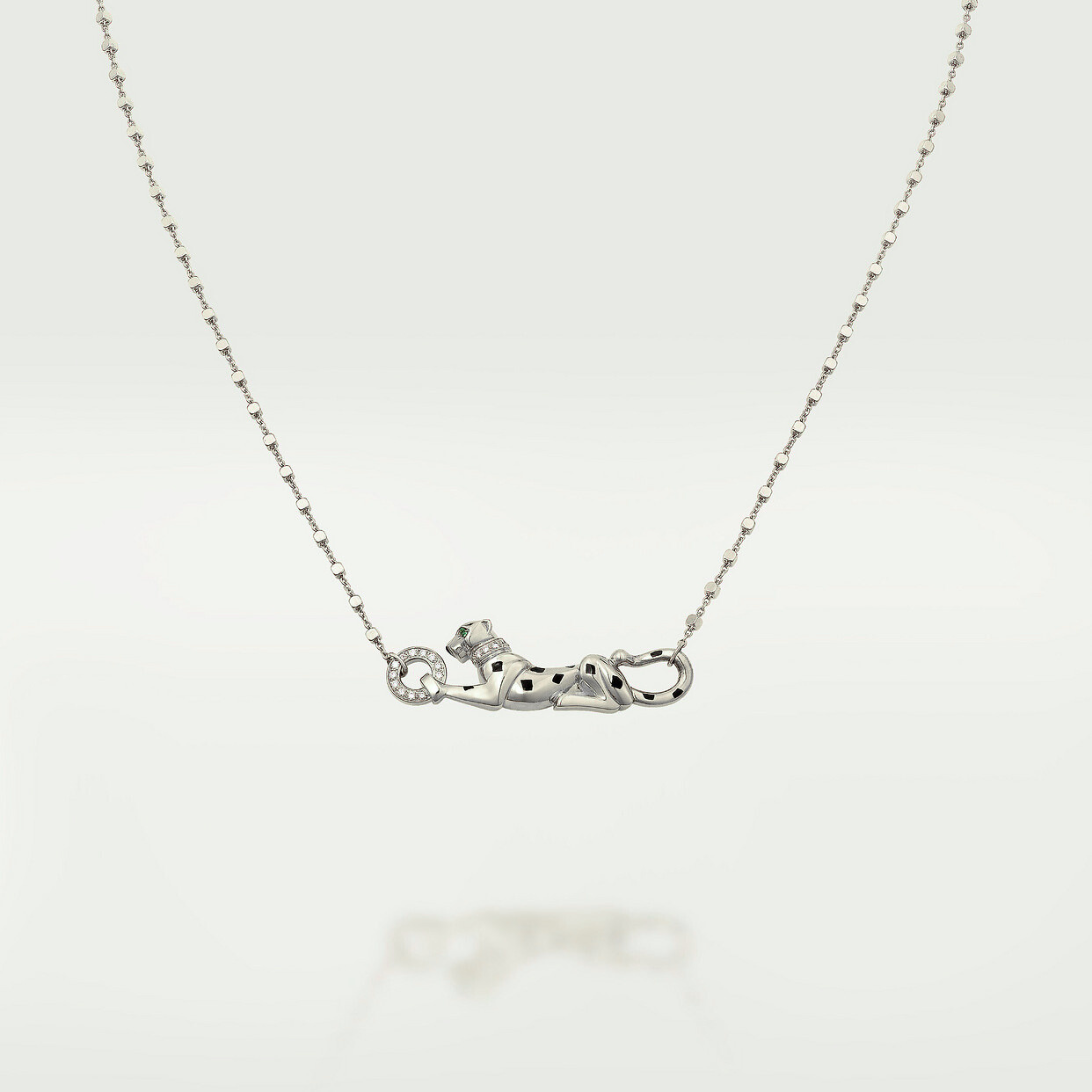 COLLIER CARTIER PANTHERE PENDENTIF AVEC STRASS WHITE GOLD