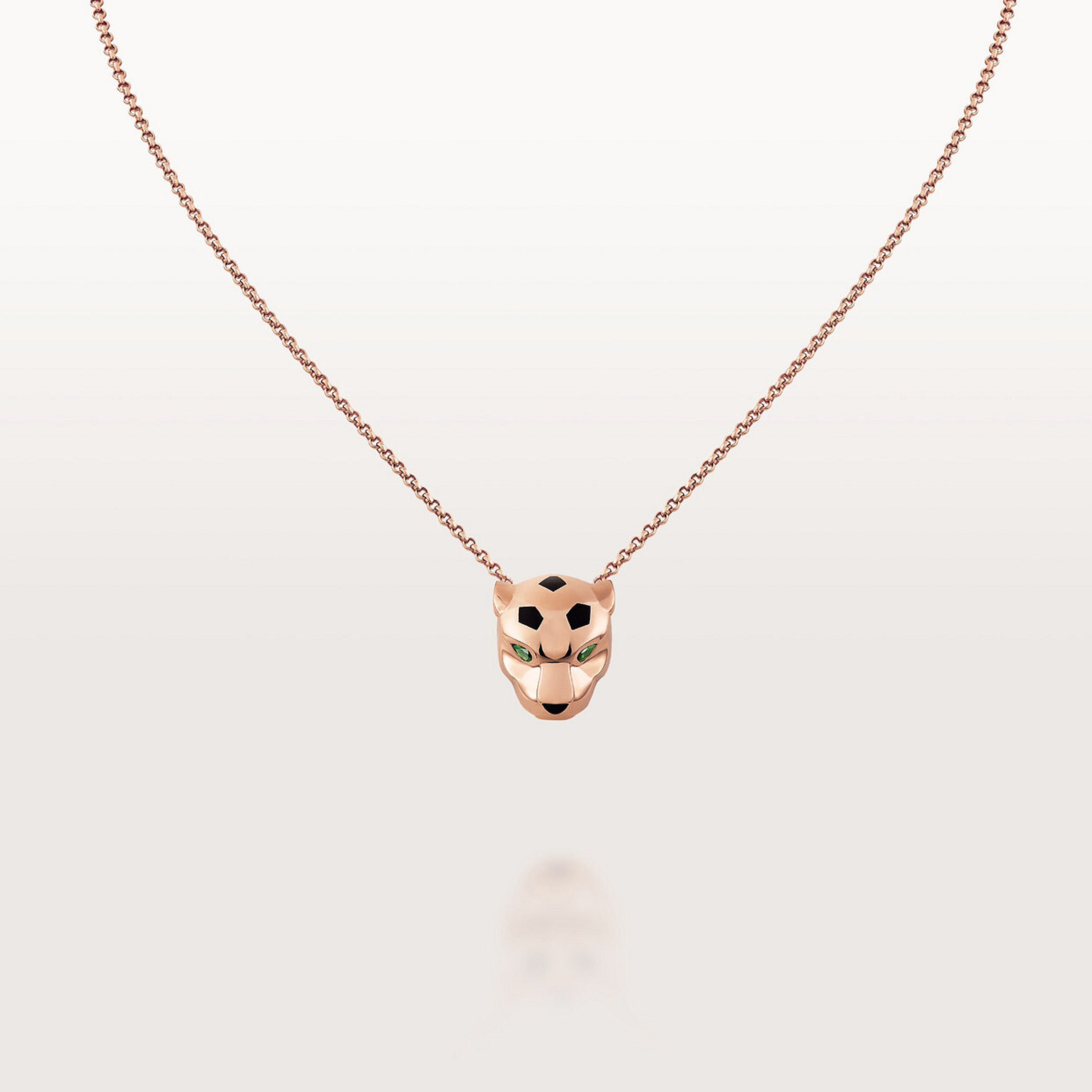 COLLIER CARTIER PANTHERE HEAD AVEC STRASS ROSE GOLD