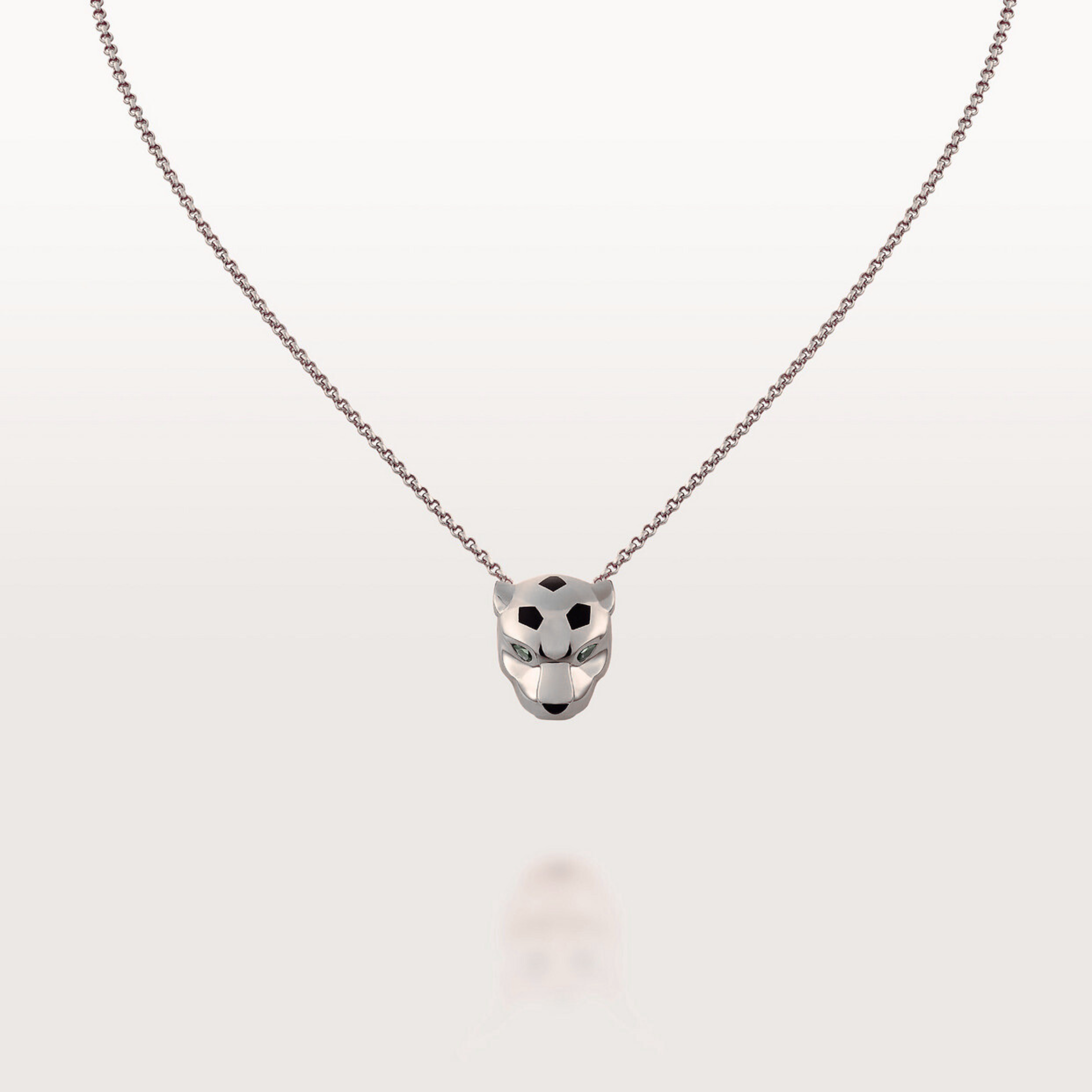 COLLIER CARTIER PANTHERE HEAD WHITE GOLD