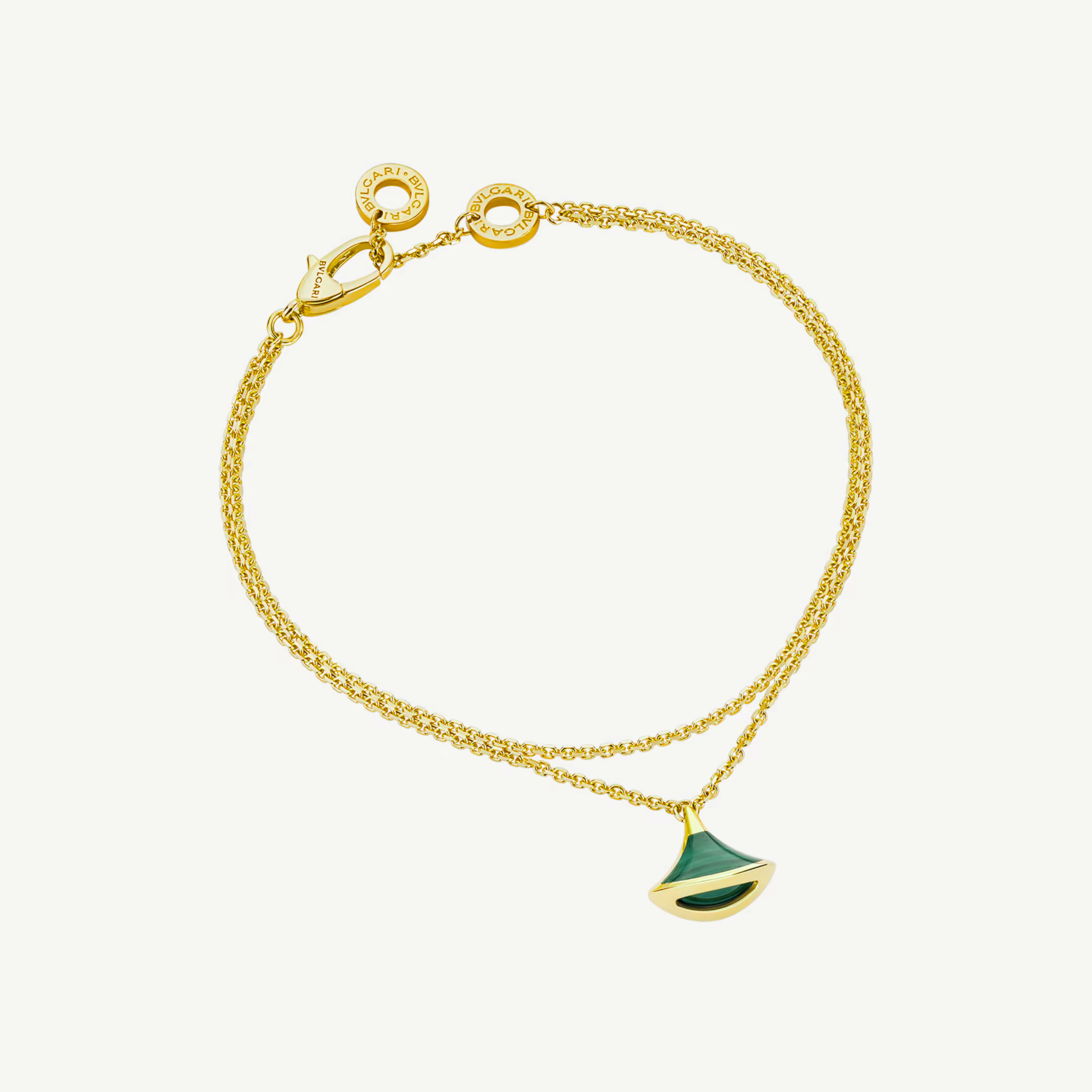 GOURMETTE BVLGARI DIVAS' DREAM VERT MALACHITE GOLD