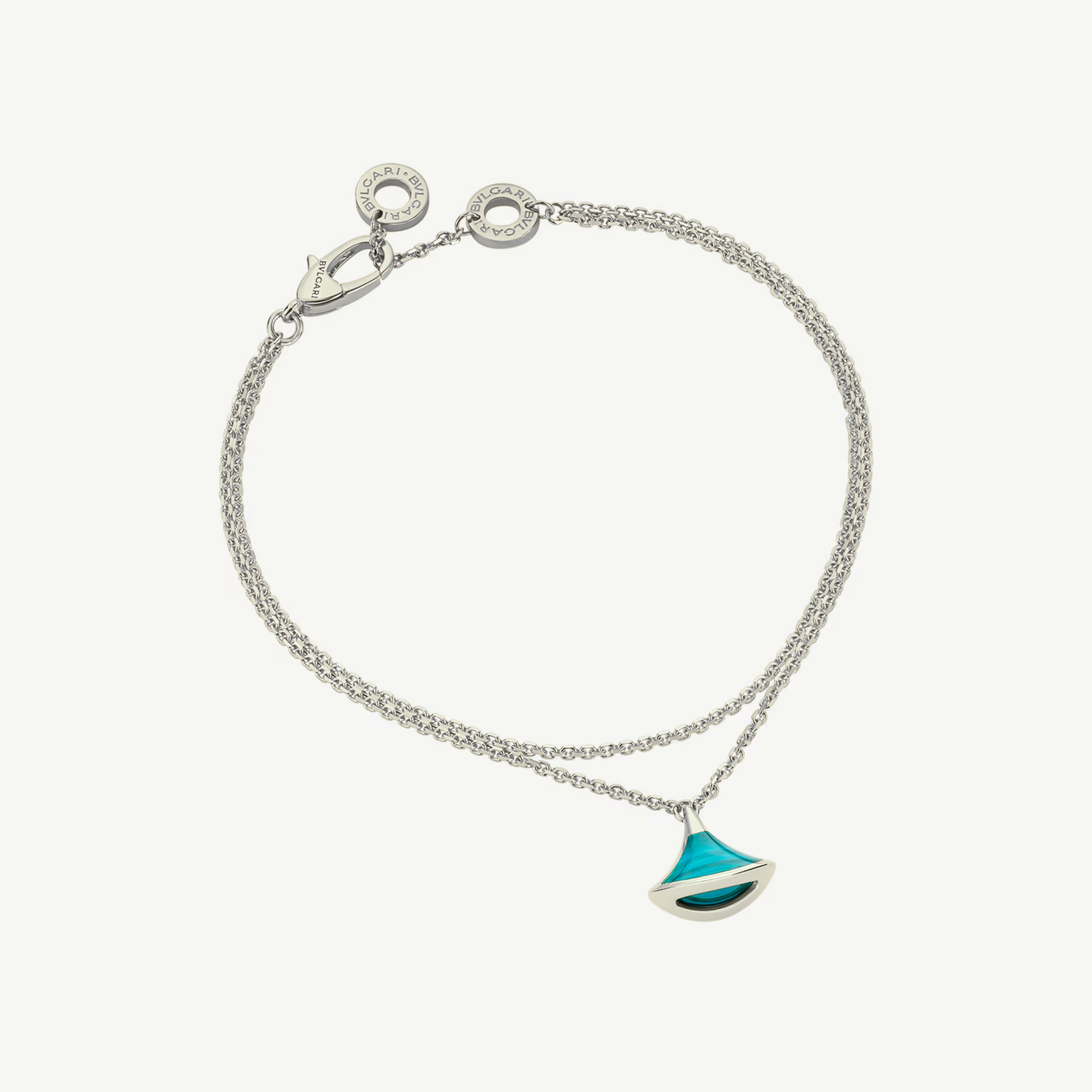 GOURMETTE BVLGARI DIVAS' DREAM BLEU TIFFANY WHITE GOLD