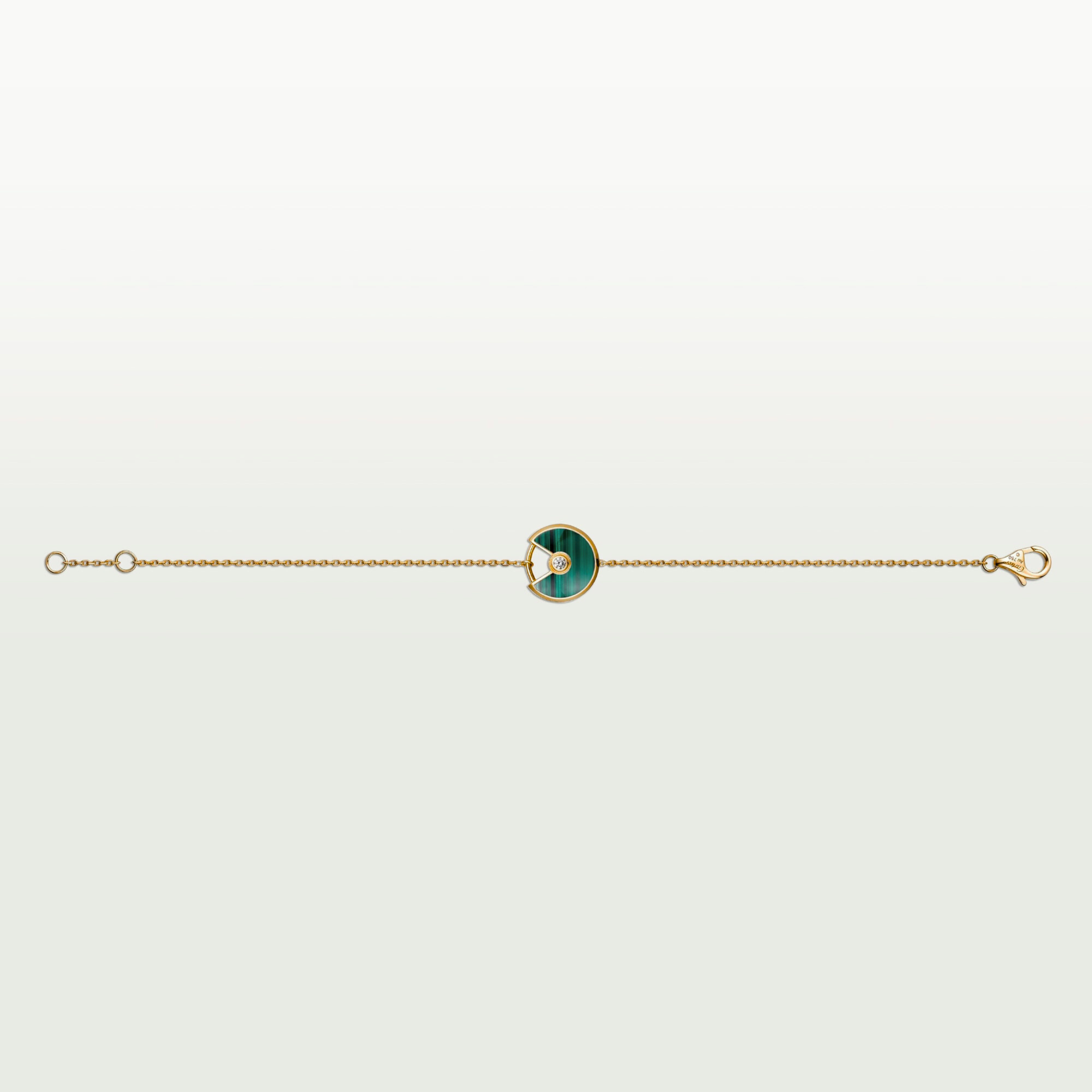 GOURMETTE CARTIER AMULETTE VERT MALACHITE GOLD