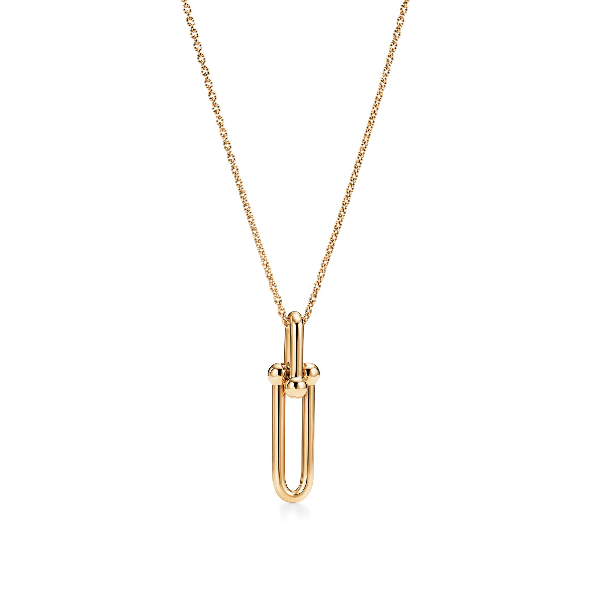COLLIER TIFFANY & CO HARDWEAR PENDETIF A MAILLONS ALLONGES GOLD
