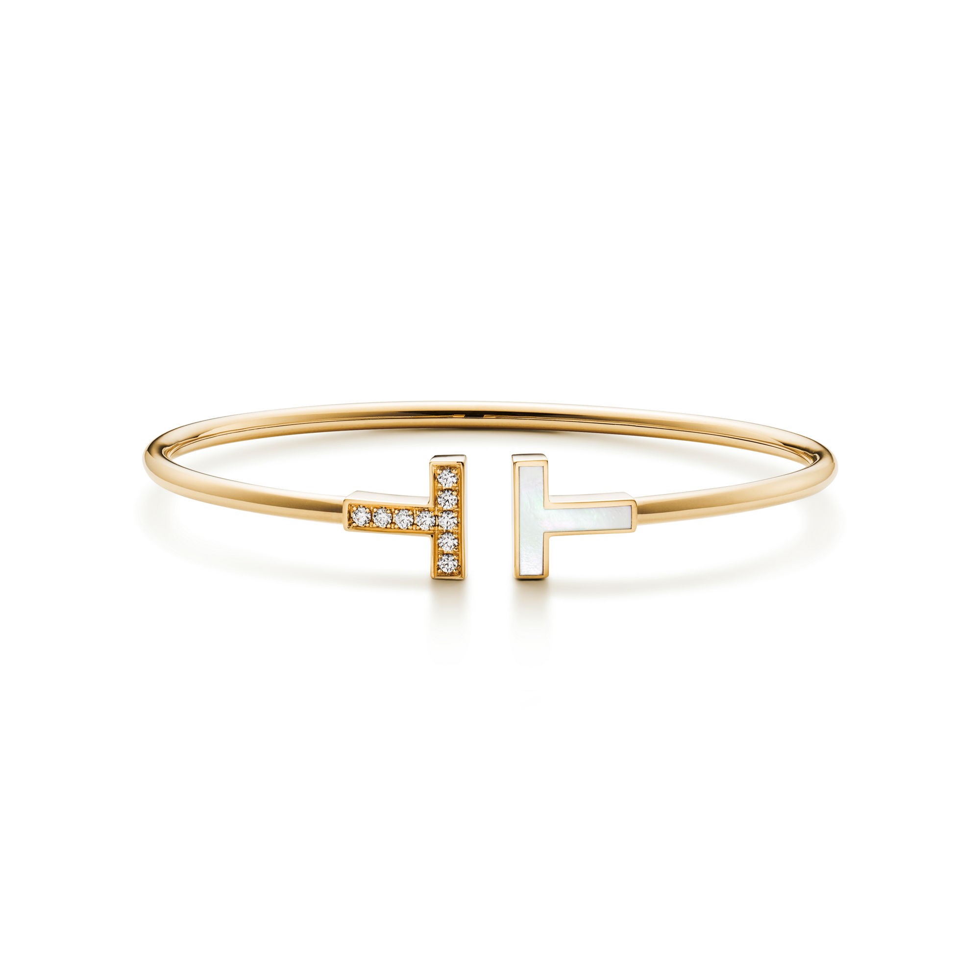 BRACELET TIFFANY & CO T SEMI DIAMONDS GOLD
