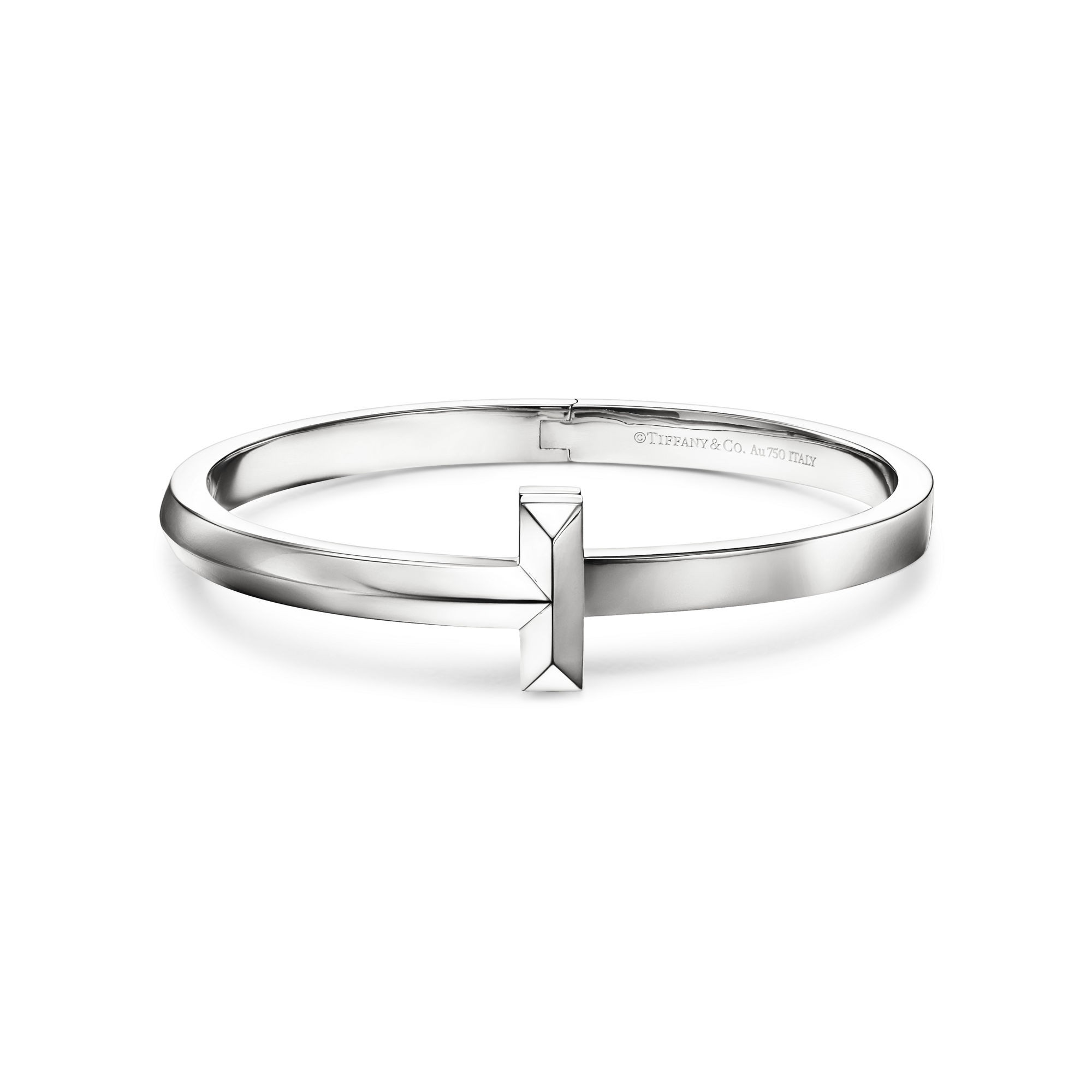 BRACELET TIFFANY & CO T CHARNIÈRE T1 GRAND MODELE WHITE GOLD
