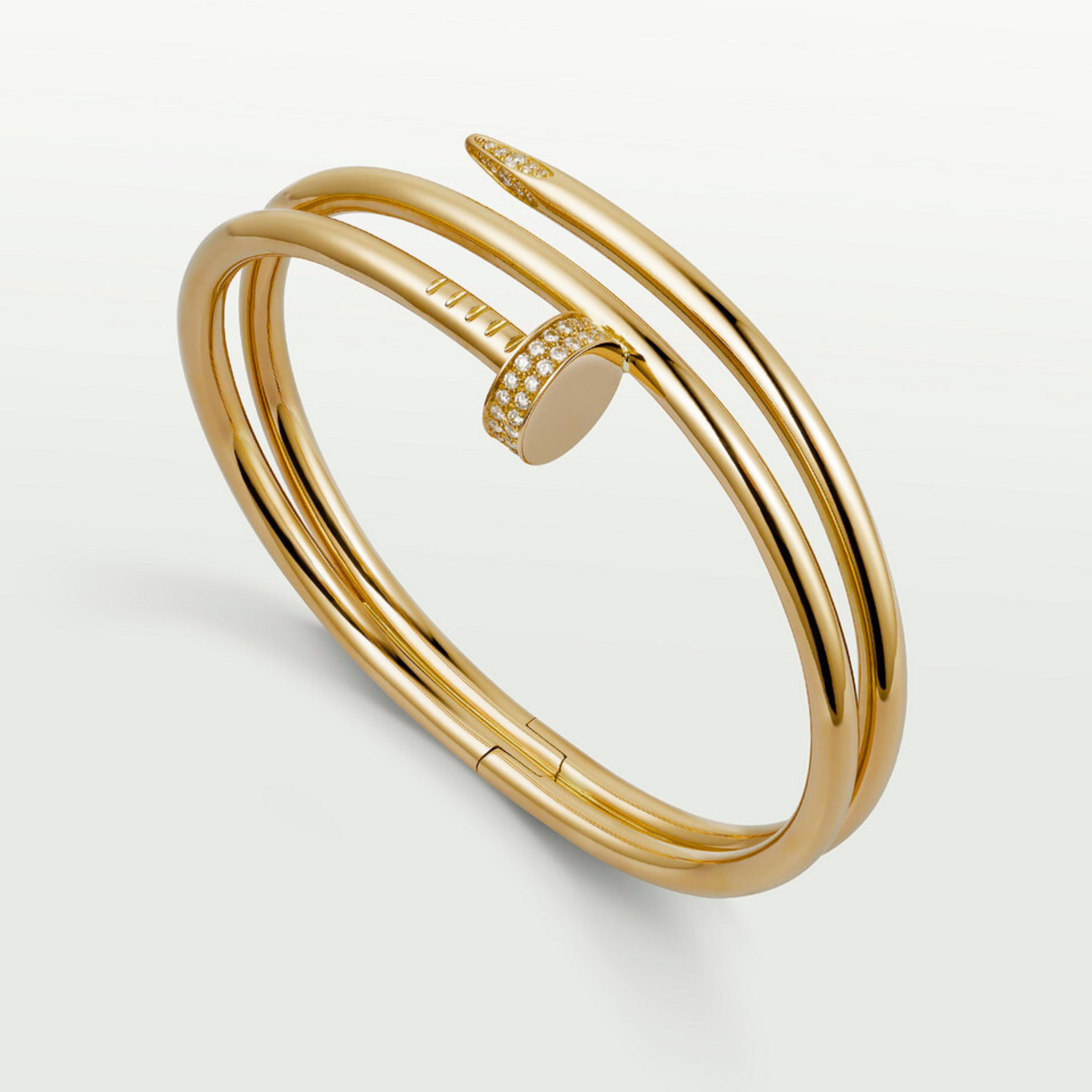 BRACELET CARTIER CLOU DOUBLE TOURS DIAMONDS GOLD