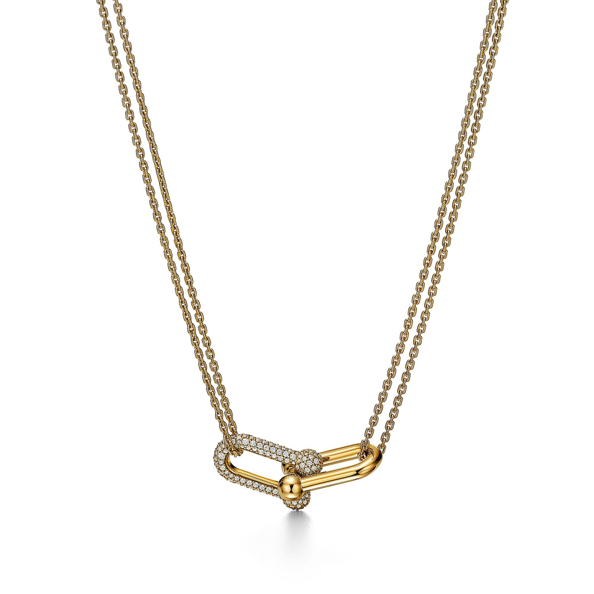 COLLIER TIFFANY & CO HARDWEAR A MAILLONS DIAMOND GOLD