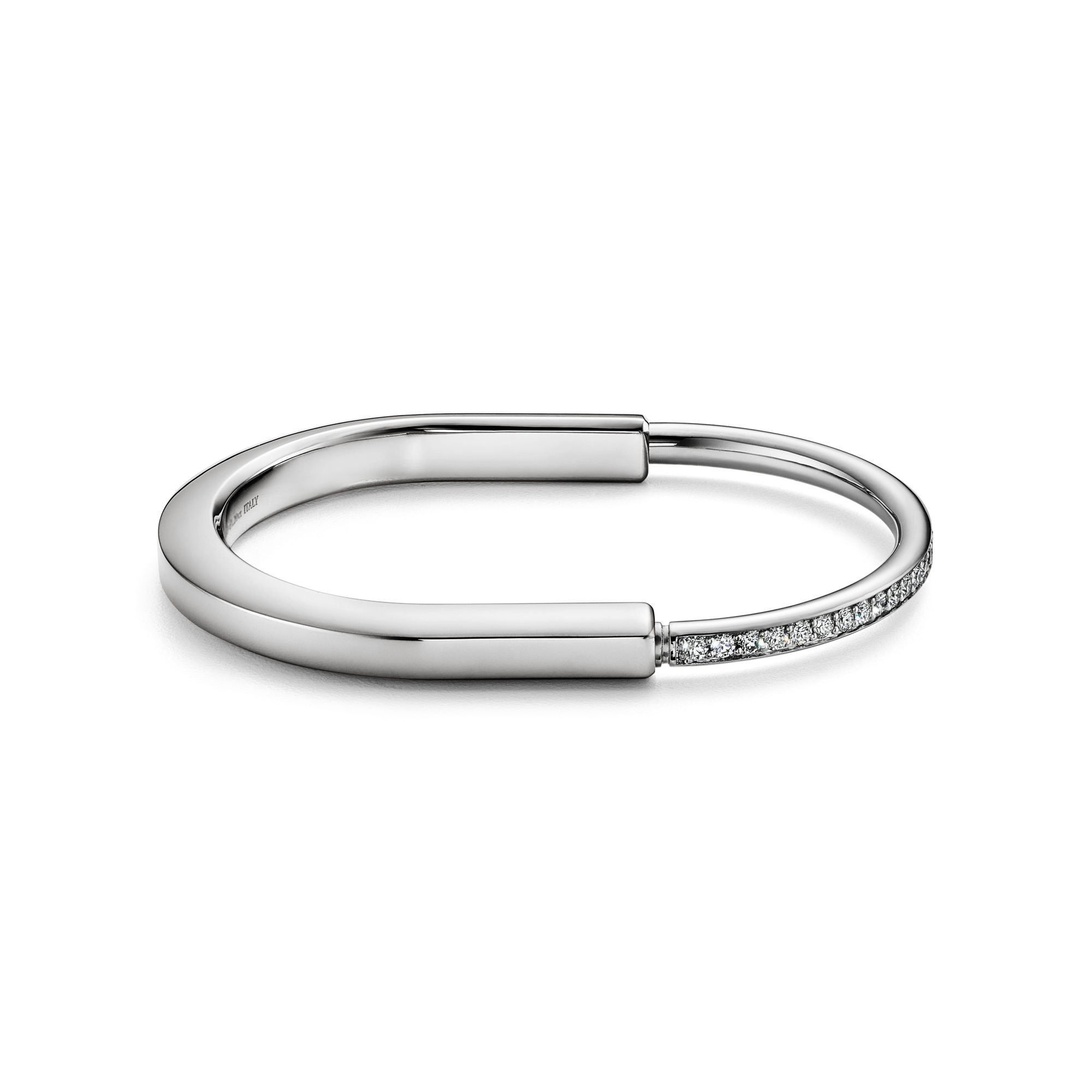 BRACELET TIFFANY & CO LOCK PERLEE WHITE GOLD