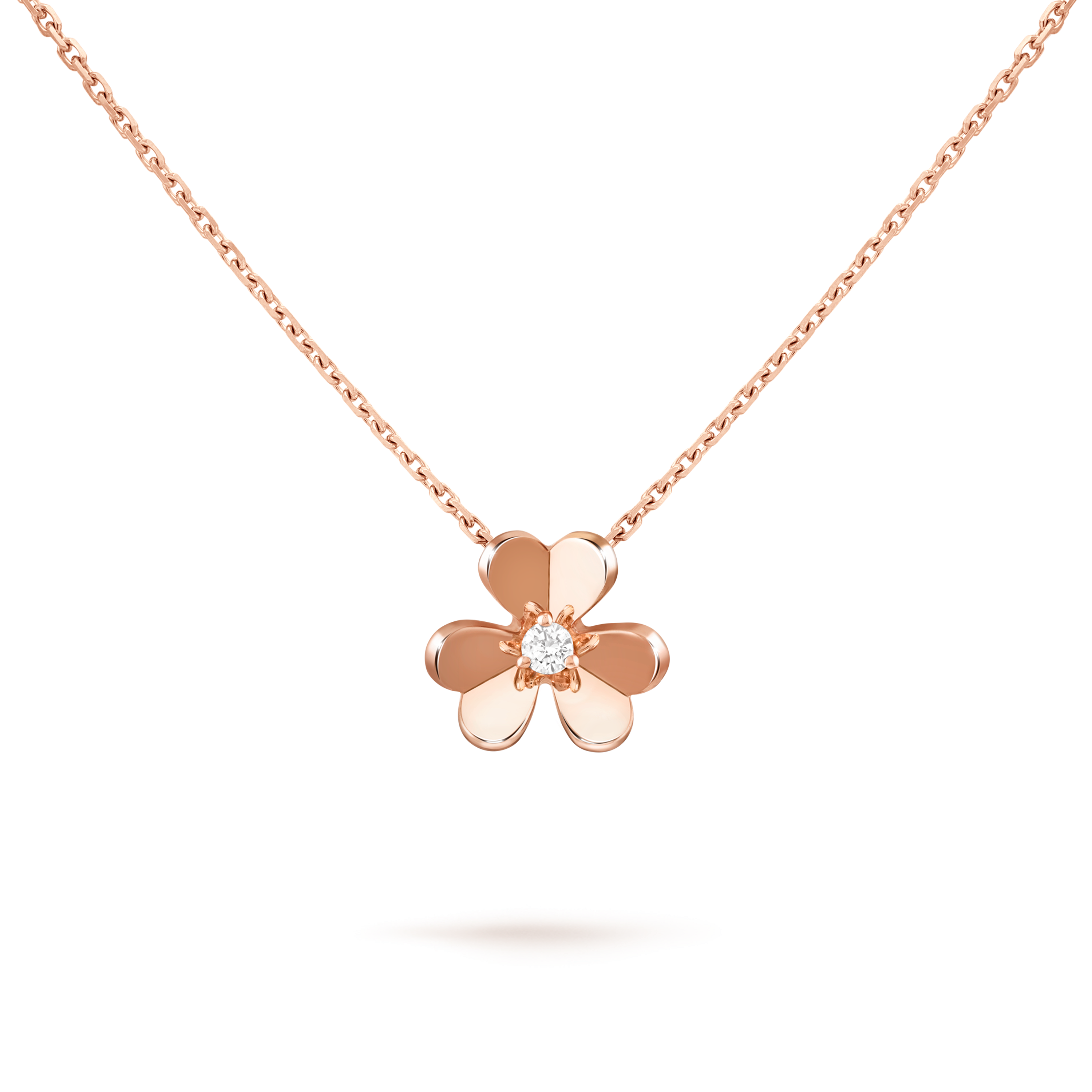 COLLIER VAN CLEEF PENDENTIF FRIVOLE PETIT MODELE ROSE GOLD