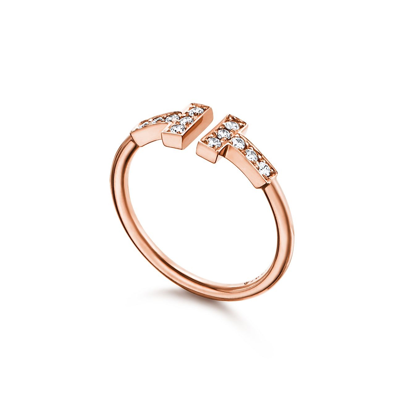 BAGUE TIFFANY & CO T DIAMOND ROSE GOLD
